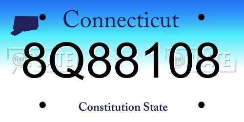 8Q88108 Connecticut License Plate