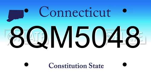 8QM5048 Connecticut License Plate