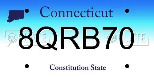 8QRB70 Connecticut License Plate