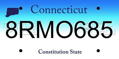 8RMO685 Connecticut License Plate