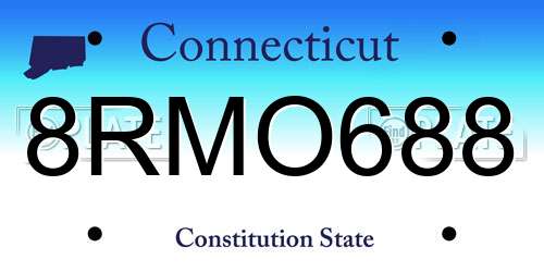 8RMO688 Connecticut License Plate