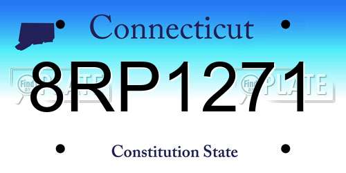 8RP1271 Connecticut License Plate
