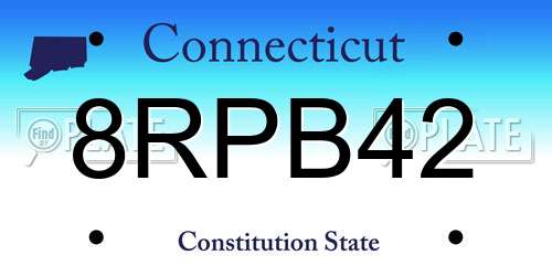 8RPB42 Connecticut License Plate
