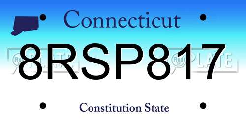 8RSP817 Connecticut License Plate