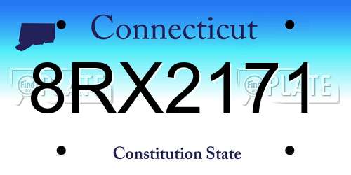 8RX2171 Connecticut License Plate