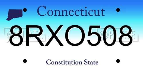 8RXO508 Connecticut License Plate