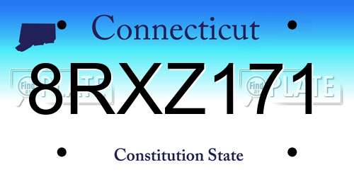 8RXZ171 Connecticut License Plate