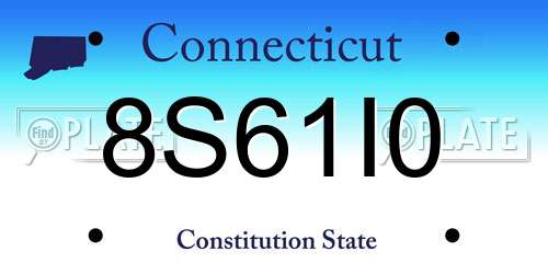 8S61I0 Connecticut License Plate