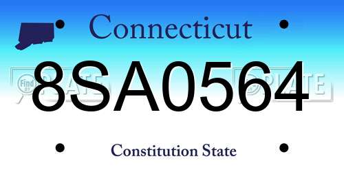 8SA0564 Connecticut License Plate