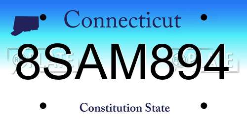 8SAM894 Connecticut License Plate