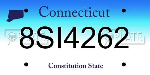 8SI4262 Connecticut License Plate