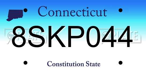 8SKP044 Connecticut License Plate