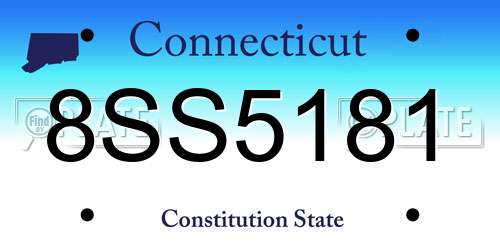 8SS5181 Connecticut License Plate
