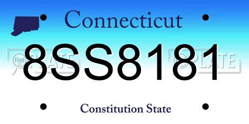 8SS8181 Connecticut License Plate