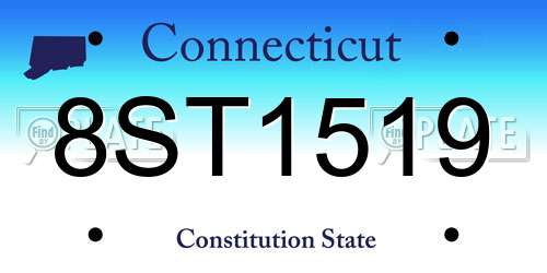 8ST1519 Connecticut License Plate