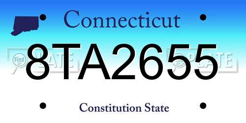 8TA2655 Connecticut License Plate