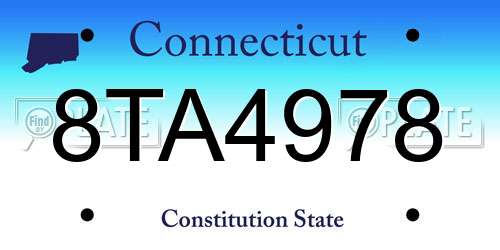 8TA4978 Connecticut License Plate