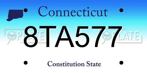 8TA577 Connecticut License Plate