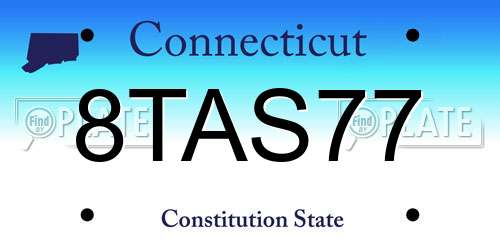 8TAS77 Connecticut License Plate