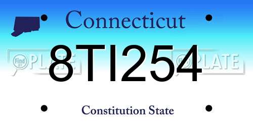 8TI254 Connecticut License Plate
