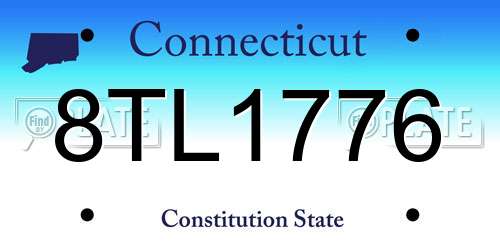8TL1776 Connecticut License Plate
