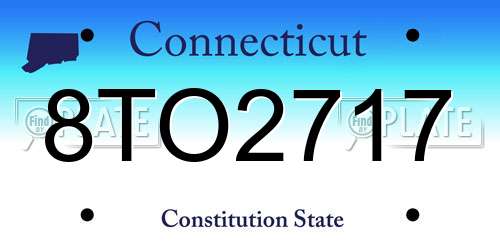 8TO2717 Connecticut License Plate