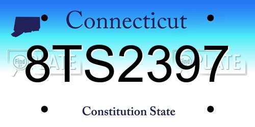 8TS2397 Connecticut License Plate