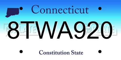 8TWA920 Connecticut License Plate