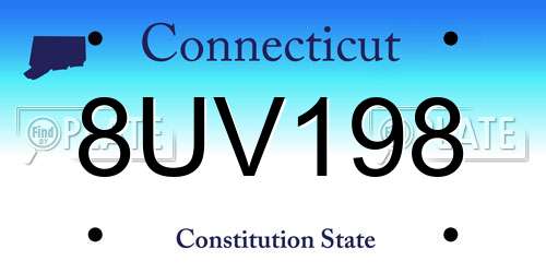 8UV198 Connecticut License Plate