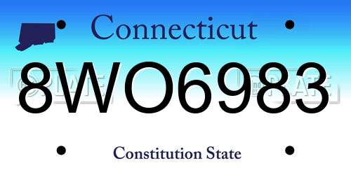 8WO6983 Connecticut License Plate