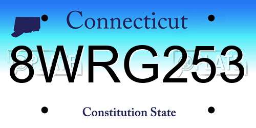 8WRG253 Connecticut License Plate