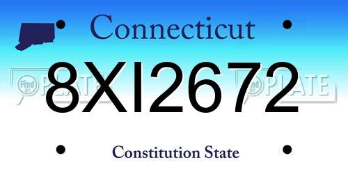 8XI2672 Connecticut License Plate