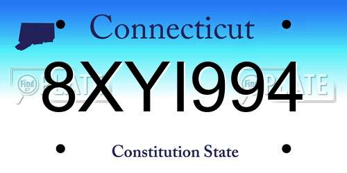 8XYI994 Connecticut License Plate