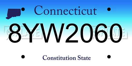 8YW2060 Connecticut License Plate