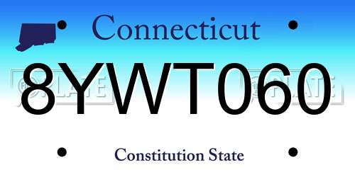 8YWT060 Connecticut License Plate