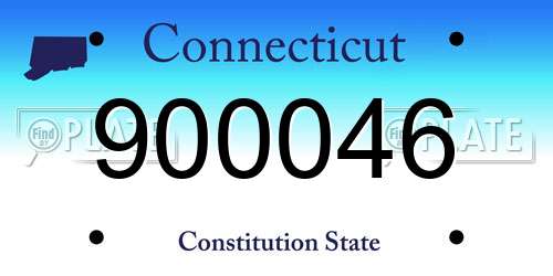 900046 Connecticut License Plate