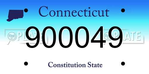 900049 Connecticut License Plate