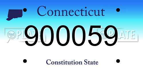 900059 Connecticut License Plate