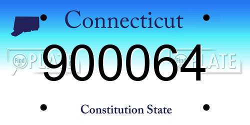 900064 Connecticut License Plate