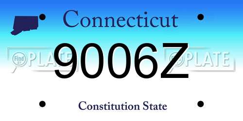 9006Z Connecticut License Plate