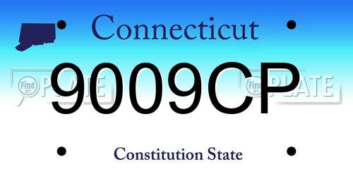 9009CP Connecticut License Plate