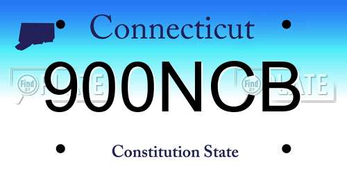 900NCB Connecticut License Plate