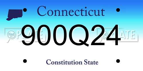 900Q24 Connecticut License Plate