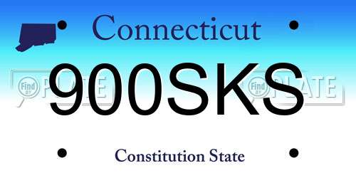 900SKS Connecticut License Plate