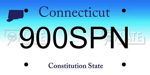 900SPN Connecticut License Plate