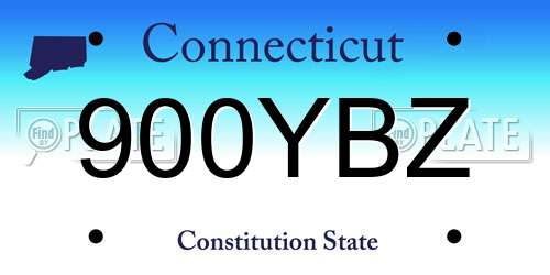 900YBZ Connecticut License Plate