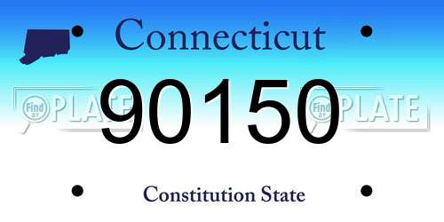 90150 Connecticut License Plate