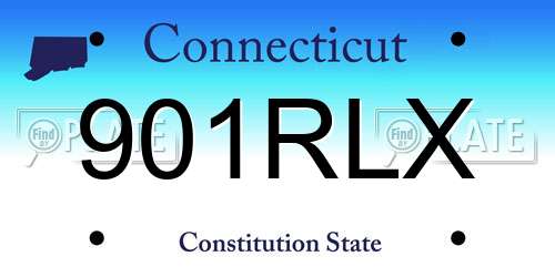 901RLX Connecticut License Plate