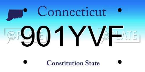 901YVF Connecticut License Plate