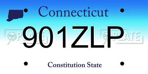 901ZLP Connecticut License Plate